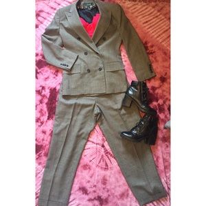 Vtg Lauran Ralph Lauren Hoodstooth Suit